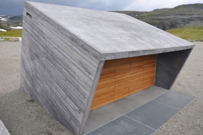 Flotane, LJB, norway, Aurlandsfjellet, solar power, rest stop, bathroom, zero energy, self sufficient rest stop