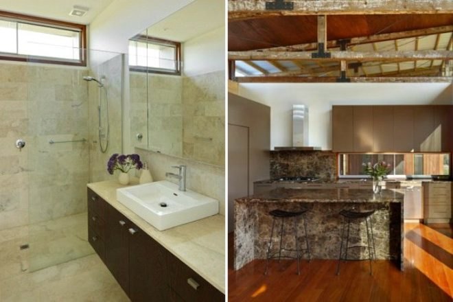 Glenhope House, JOH Architects, rammed earth wall, vacation house, melbourne, rainwater collection