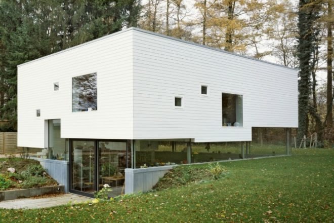 Haus W, Kraus Schönberg Architects, sunken house, energy efficient house, hamburg