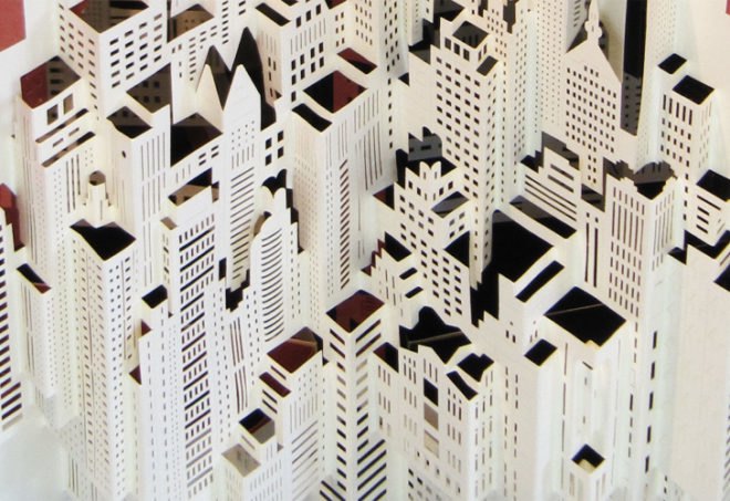 architecture made from paper, miniature paper cities, paper cities, green art, eco art, sustainable art, paper art, masahiro chatani, ingrid siliakus, paper architecture, paper design, craft paper, sheet paper, artwork paper, precision cutting