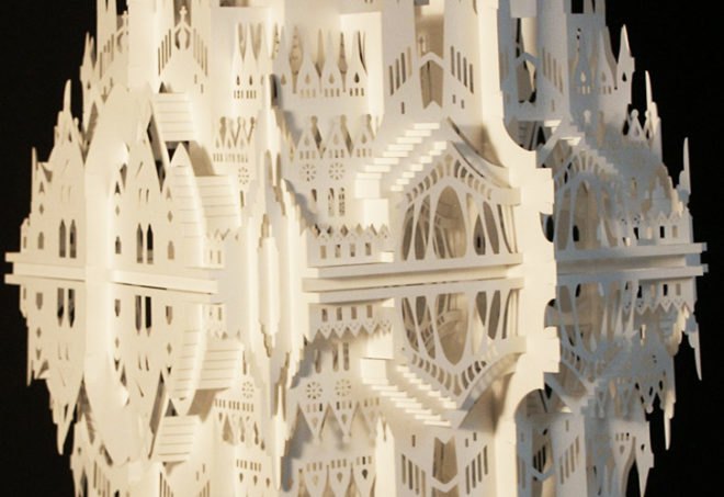 architecture made from paper, miniature paper cities, paper cities, green art, eco art, sustainable art, paper art, masahiro chatani, ingrid siliakus, paper architecture, paper design, craft paper, sheet paper, artwork paper, precision cutting