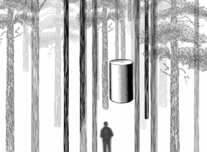 Nordic Artists Centre at Dalsåsen, Iván Juárez, x-studio, pine cone pavilion, inner forest, norway, temporary pavilion