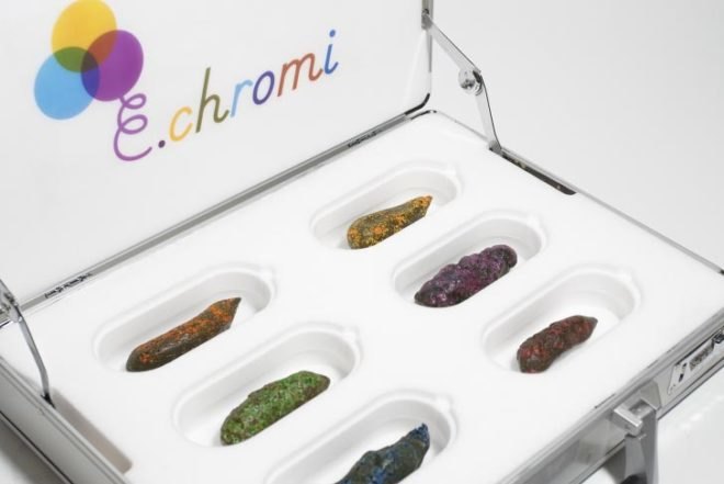 Design for Health, designer bacteria, cientific design, royal college of art, University of Cambridge's iGEM, poo,Poo Power!, colored poo, illness,e. chromi