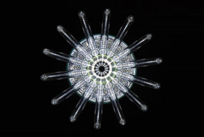 Jellyfish Chandelier, Skyphos 1, Kateřina Smolíková, led lighting, student lighting designs, green lighting, jellyfish inspired designs, deep sea inspired designs, green designs, eco lighting, led lighting, low energy lighting, energy efficient lighting