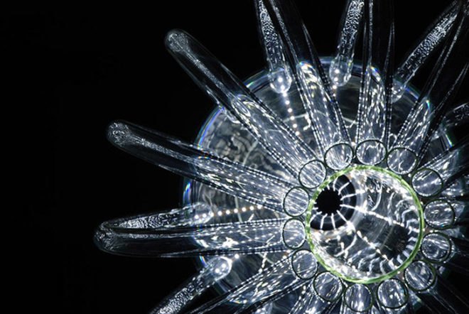 Jellyfish Chandelier, Skyphos 1, Kateřina Smolíková, led lighting, student lighting designs, green lighting, jellyfish inspired designs, deep sea inspired designs, green designs, eco lighting, led lighting, low energy lighting, energy efficient lighting