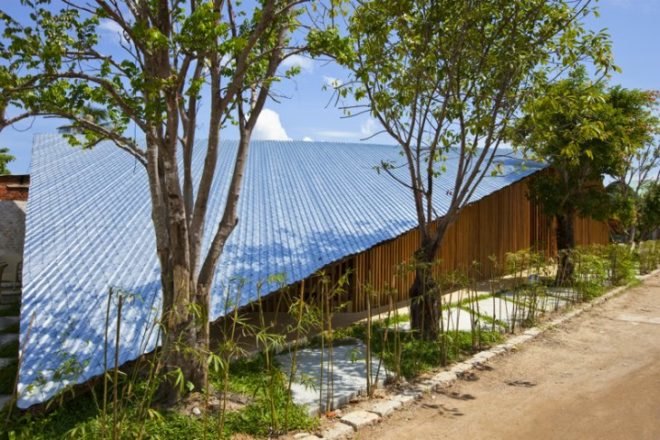 LAM Cafe, A21 Studio, cafe, louvers, vietnam, green design, eco cafe,