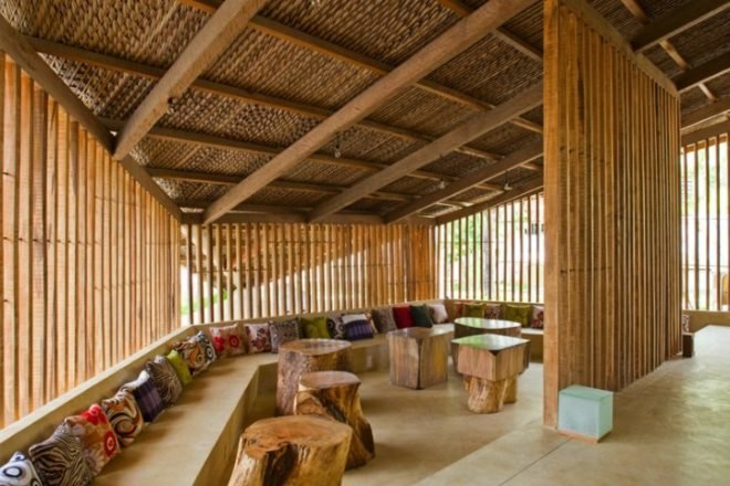 LAM Cafe, A21 Studio, cafe, louvers, vietnam, green design, eco cafe,