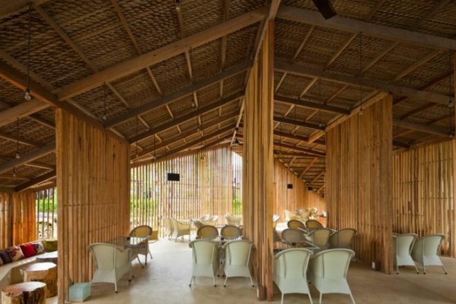 LAM Cafe, A21 Studio, cafe, louvers, vietnam, green design, eco cafe,