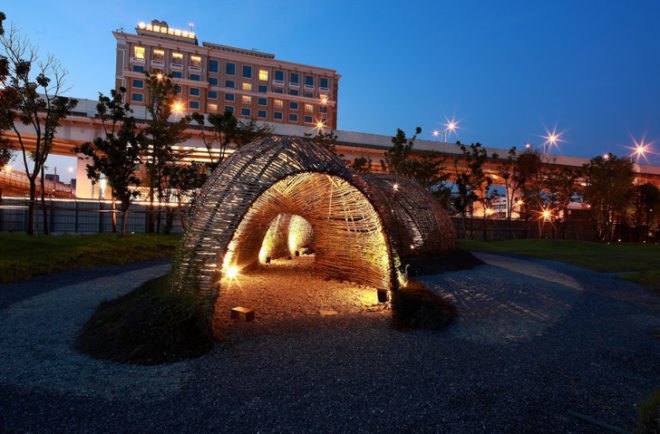 green design, eco design, sustainable design, Marco Casagrande, Cicada, Taipei, Taiwan, Bamboo structure, cocoon like structure, organic architecture, sustainable architecture