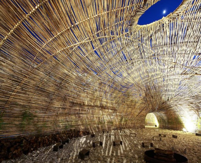 green design, eco design, sustainable design, Marco Casagrande, Cicada, Taipei, Taiwan, Bamboo structure, cocoon like structure, organic architecture, sustainable architecture