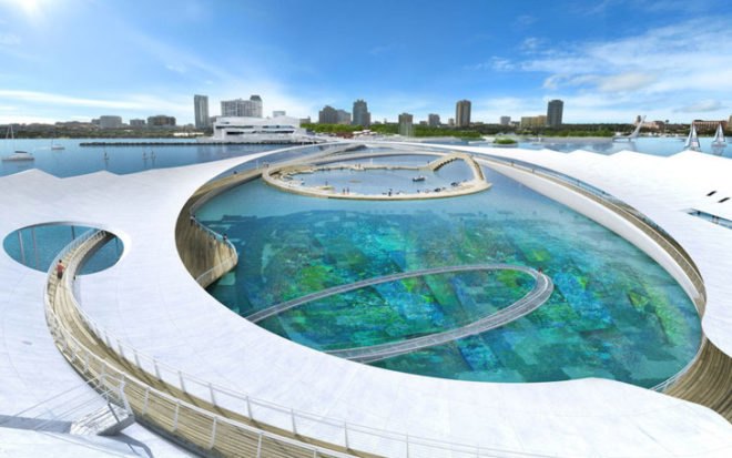 St. Petersburg Pier, Micheal Maltzan, starchitecture, green architecture, landscape design, architecture competitions, clean energy, parks, Florida, BIG, Bjarke Ingels, Lens,