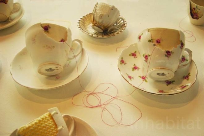 Art,Decorative Objects,chinaware,ceramic design,emotional connection,knitting ceramics,fixing ceramics,british art,new designers 2011