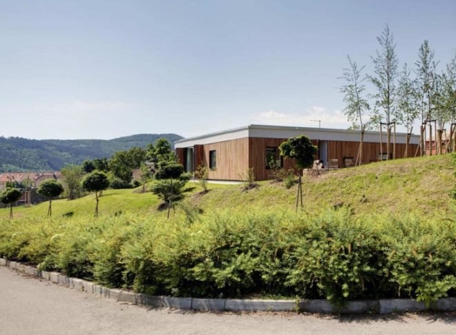 OV-A, OV-A architects, OV-A Family House, green architecture, eco architecture, moden czech architecture, modern european architecture, eco architecture, wood shutters, wood shutter facade, folding facades, glass houses