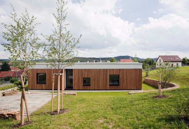 OV-A, OV-A architects, OV-A Family House, green architecture, eco architecture, moden czech architecture, modern european architecture, eco architecture, wood shutters, wood shutter facade, folding facades, glass houses