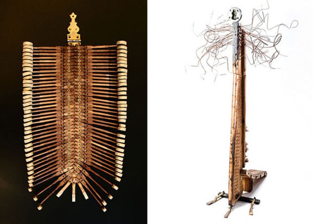 green design, eco design, sustainable design, Penny Putnam, Shauna Holiman, recycled piano parts, Piano As Art, Faust Harrison Pianos, recycle art, eco art, piano keys