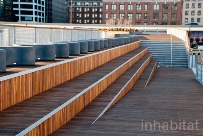 SHoP Architects; Ken Smith Landscape Architect; Ken Smith; East River; East River Waterfront Esplanade; waterfront development; Highline; New York City; Manhattan; urban planning; seaport; south street seaport; Inhabitat; Inhabitat NYC; green design; eco design; sustainable design; ipe wood; native plants; native flora