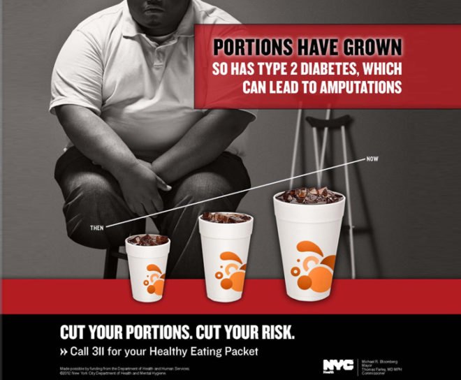 NYC Department of Health, Department of Health, DOH, public health, public safety, New York City, Inhabitat, Inhabitat NYC, obesity, health campaign, ad campaign, type 2 diabetes, diabetes, health risk, over-consumption, over weight, portion sizes, serving sizes, daily intake, calorie intake