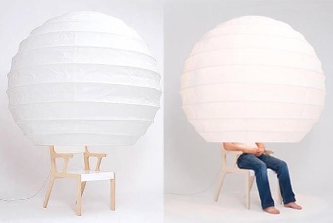 south korean design, multifunctional furniture, multifunctional chair, cocoon, paper lantern, cozy space, birch chair, cloth drying, ladder chair, bookshelf chair, Interactive Objects, green furniture