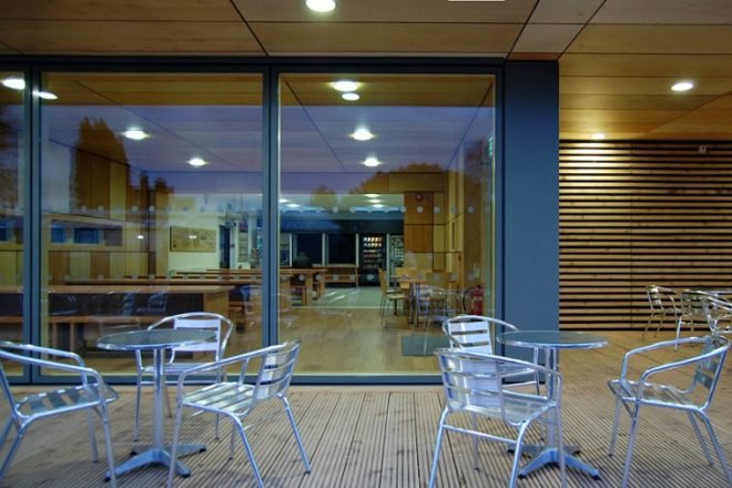 Straw Bale Cafe, Hewitt Studios, modcell, Herefordshire College of Technology, straw bale, straw bale prefab, eco cafe