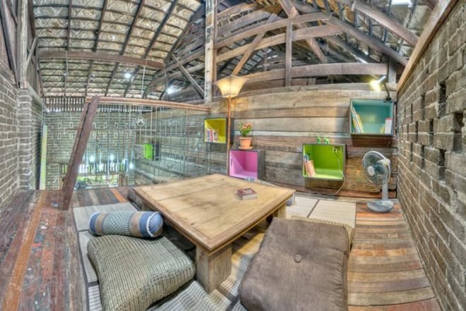 Recycled Materials, humanitarian design, Green renovation, Green Resources, green Interiors, Architecture, bangkok, TYIN Tegnestue, local materials, recycled wood, local people, sustainable library
