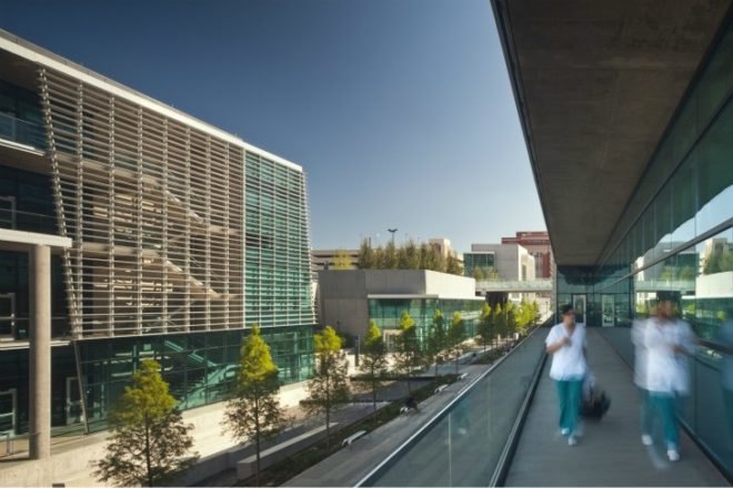 Tarrant County College, Bing Thom Architects, college campus, eco campus, fort worth, texas, trinity river east campus