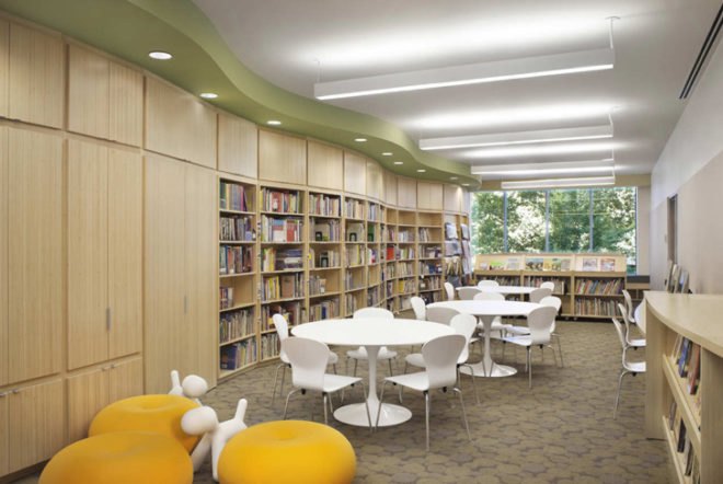 Platt Byard Dovell White Architects, green design, LEED certified, LEED gold, inhabitat, inhabitatnyc, new york city, manhattan, school design, eco design, sustainable design, educational design, autism, autistic students, solar gain, energy-efficient, solar screen