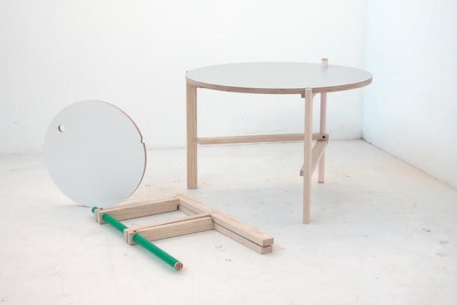 flat pack, powder coated steel, ash, laminated plywood, spanish design, pop up furniture, green furniture