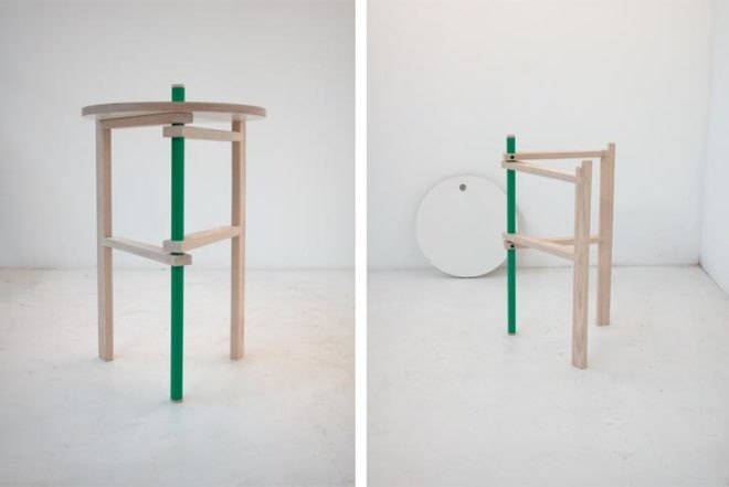 flat pack, powder coated steel, ash, laminated plywood, spanish design, pop up furniture, green furniture