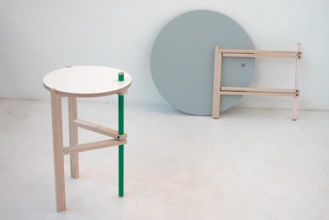 flat pack, powder coated steel, ash, laminated plywood, spanish design, pop up furniture, green furniture