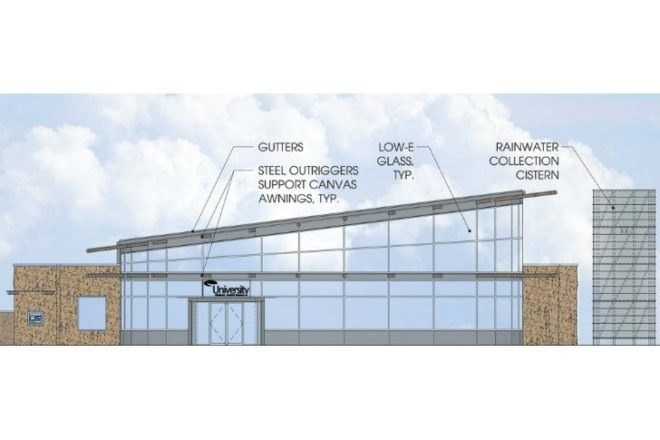 UFCU Ben White Branch, Jackson Mcelhaney Architects, Austin, Texas, green bank, eco bank,