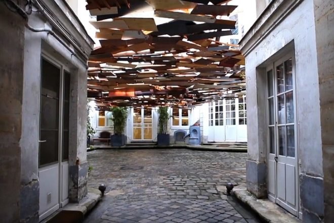 Under the Water, Tadashi Kawamata, kamel mennour, reclaimed materials, eco art, tsunami debris, japan tsunami