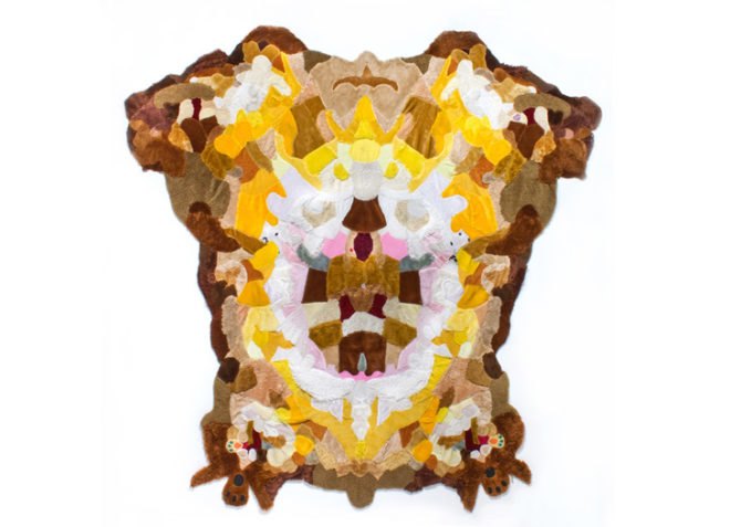 augustina woodgate, teddy bear art, stuffed animal art, recycled materials, animal skins, eco art, recycled teddy bear art, bear skin rugs, eco bear skin rugs, green bear skin rugs, eco friendly animal rugs, animal rugs, eco rugs, recycled rugs