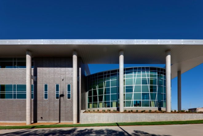 lady bird johnson middle school, net zero middle school, corgan associates, fabral metal, corgan architects, green design, sustainable building, wind turbines, net zero building