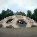 geodesic dome, roskilde festival, Kristoffer Tejlgaard, Henrik Almegaard, danish design, hexagon lattice, plywood hexagons, interconnected shapes, reused structure