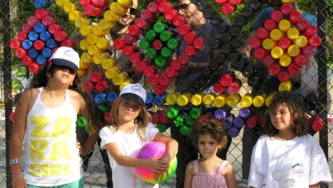 eco art, green art, art, recycled materials, art Greece, student art, Chania 7th Primary School, cretan art, Cretan woven textiles, kids art, Argallios