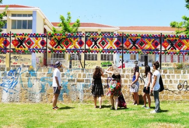 eco art, green art, art, recycled materials, art Greece, student art, Chania 7th Primary School, cretan art, Cretan woven textiles, kids art, Argallios