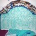 green design, eco design, sustainable design, DIY, non-voc paint, headboard, DIY headboard, painted headboard, faux headboard, trompe l'oeil headboard