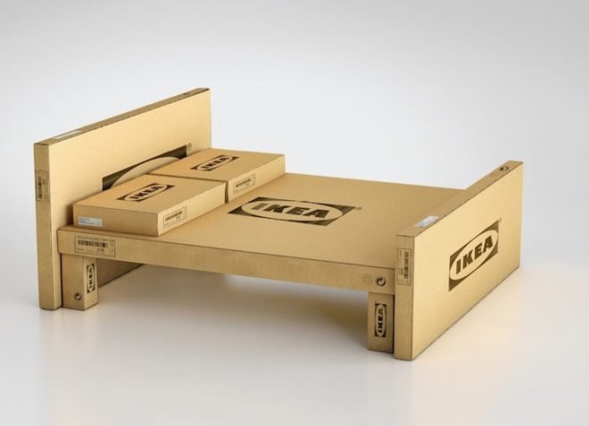 flat pack, green materials, sustainable materials, green design, AUGE Headquarter, IKEA, cardboard furniture, green design, sustainable design, eco-design, Italy, idea furniture, reduced shipping, resource-saving