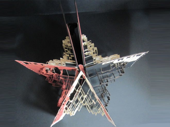 architecture made from paper, miniature paper cities, paper cities, green art, eco art, sustainable art, paper art, masahiro chatani, ingrid siliakus, paper architecture, paper design, craft paper, sheet paper, artwork paper, precision cutting