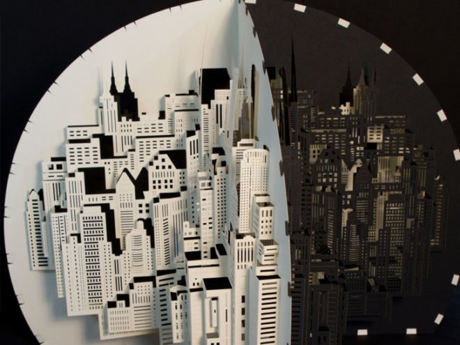 architecture made from paper, miniature paper cities, paper cities, green art, eco art, sustainable art, paper art, masahiro chatani, ingrid siliakus, paper architecture, paper design, craft paper, sheet paper, artwork paper, precision cutting