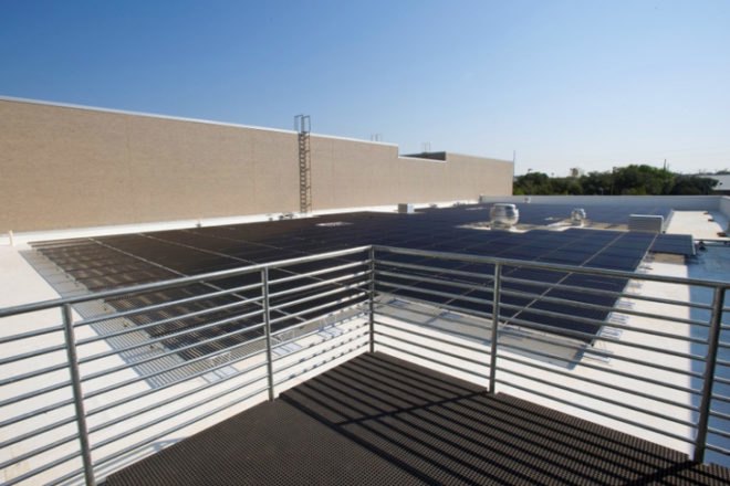 lady bird johnson middle school, net zero middle school, corgan associates, fabral metal, corgan architects, green design, sustainable building, wind turbines, net zero building