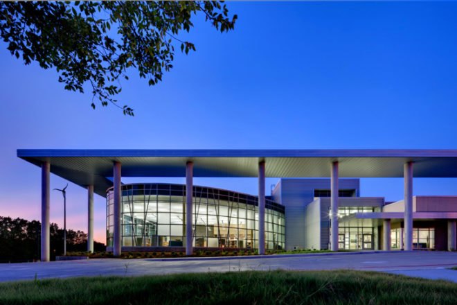 lady bird johnson middle school, net zero middle school, corgan associates, fabral metal, corgan architects, green design, sustainable building, wind turbines, net zero building