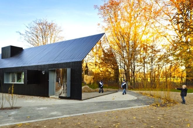 green design, sustainable design, eco design, funhouse mirrors, MLRP Architecture, MLRP, mirror pavilion, Copenhagen, Denmark, natural ventilation, green renovation, minimalism, respects the site