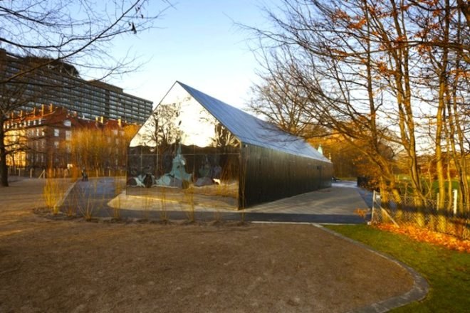 green design, sustainable design, eco design, funhouse mirrors, MLRP Architecture, MLRP, mirror pavilion, Copenhagen, Denmark, natural ventilation, green renovation, minimalism, respects the site