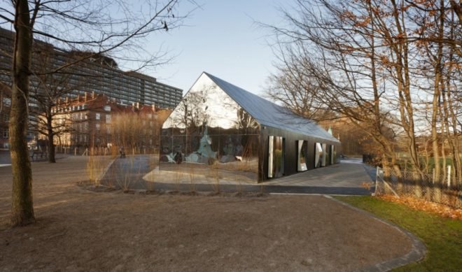green design, sustainable design, eco design, funhouse mirrors, MLRP Architecture, MLRP, mirror pavilion, Copenhagen, Denmark, natural ventilation, green renovation, minimalism, respects the site