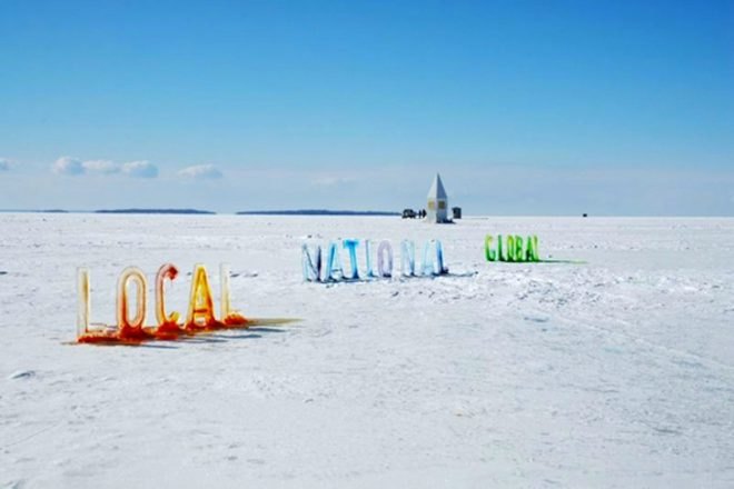 ice typography, ice sculptures, word art, ice words, nicole dextras, environmental destruction, environmental art, green design, sustainable design, eco design, toronto, ice art, lake ontario, yukon river