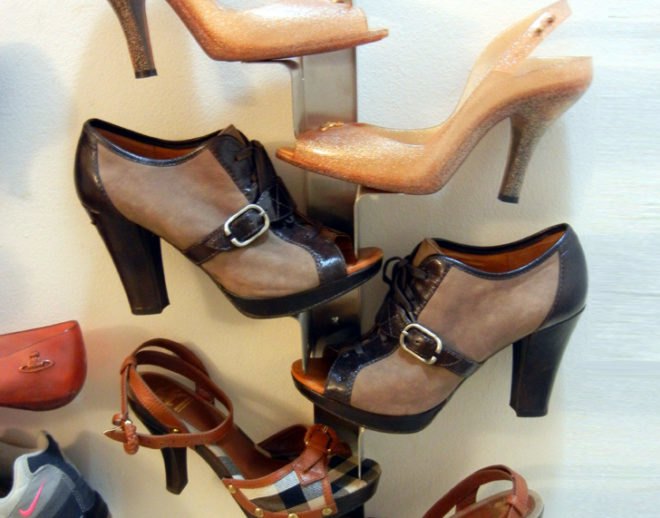 eco-art, eco-fashion, eco-friendly shoes, eco-friendly sneakers, ethical fashion, green fashion, Made in the U.S.A., Shrine Rack, stainless steel, Sustainable Fashion, sustainable shoes, sustainable sneakers, sustainable style, double duty furniture, double duty decor, wall mounted shoerack, shrine, shrine shoe rack, wall mounted shoe rack, wall shoe rack, shoerack, shoerack that double as art