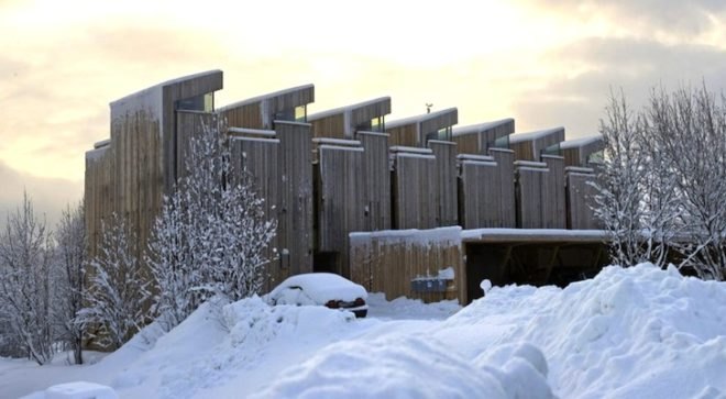Steinsvik Arkitektkontor, storelva, norway, polar circle, thermic collectors, solar energy, solar collectors, green design, sustainable design, sustainable building, passive design, movement controlled lighting, underground heating, untreated wood, insulation, daylighting, eco design, green design