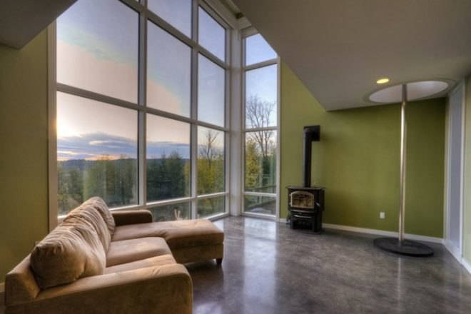 Northwest Designs, Northwest Designs Architects, Thomas Eco House, Stanwood, Washington, Mt. Rainier, green design, sustainable design, eco design, green design, energy efficiency, geothermal energy, passive design, thermal massing, insulation, solar energy,