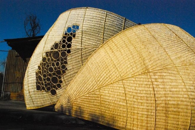 Andrea von Chrismar, Chile, wicker, willow, natural materials, sustainable materials, green materials, natural light, shelter from the sun, green design, eco design, sustainable design, sustainable architecture, wicker, weaving